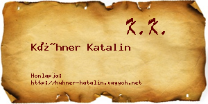 Kühner Katalin névjegykártya