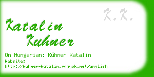 katalin kuhner business card
