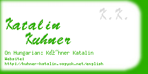katalin kuhner business card